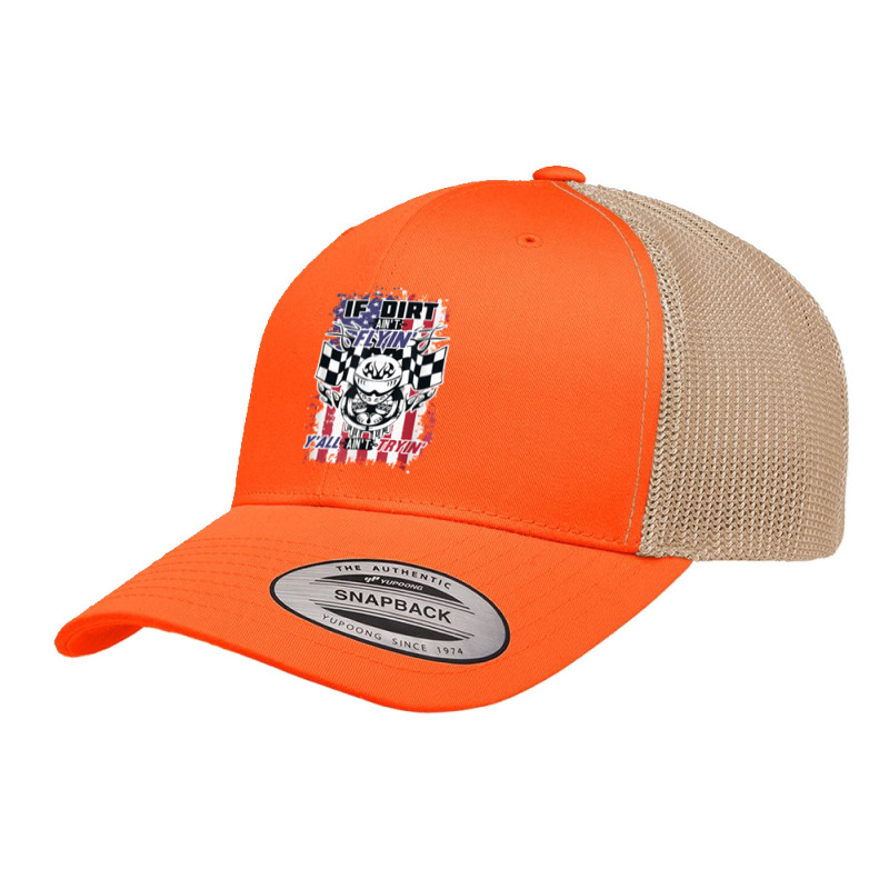 Patriotic Dirt Track, Motocross Stock Car Racing Retro Trucker Cap by DorisChristine | Artistshot