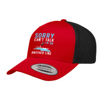 Sorry Can't Talk I'm On Another Line Water Skiing Water Ski Retro Trucker Cap | Artistshot