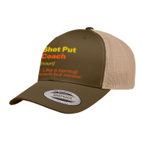 Shot Put Coach Definition Funny Track And Field Humor Retro Trucker Cap | Artistshot