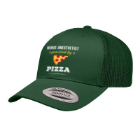 Nurse Anesthetist Powered By Pizza Funny Gift Retro Trucker Cap | Artistshot