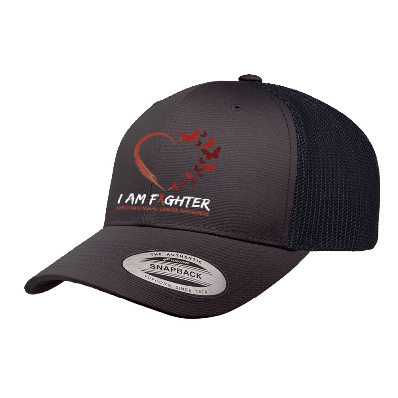 I Am Fighter Hypopharyngeal Cancer Awareness Shirt Butterfly Retro Trucker Cap | Artistshot