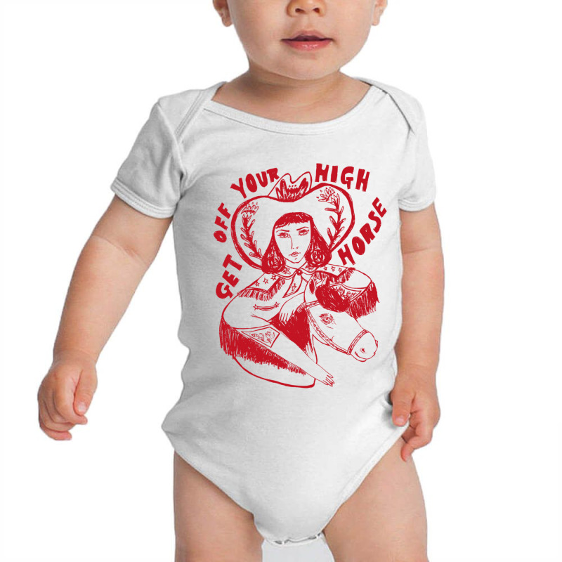 Get Off Your High Horse Baby Bodysuit by Kasey | Artistshot