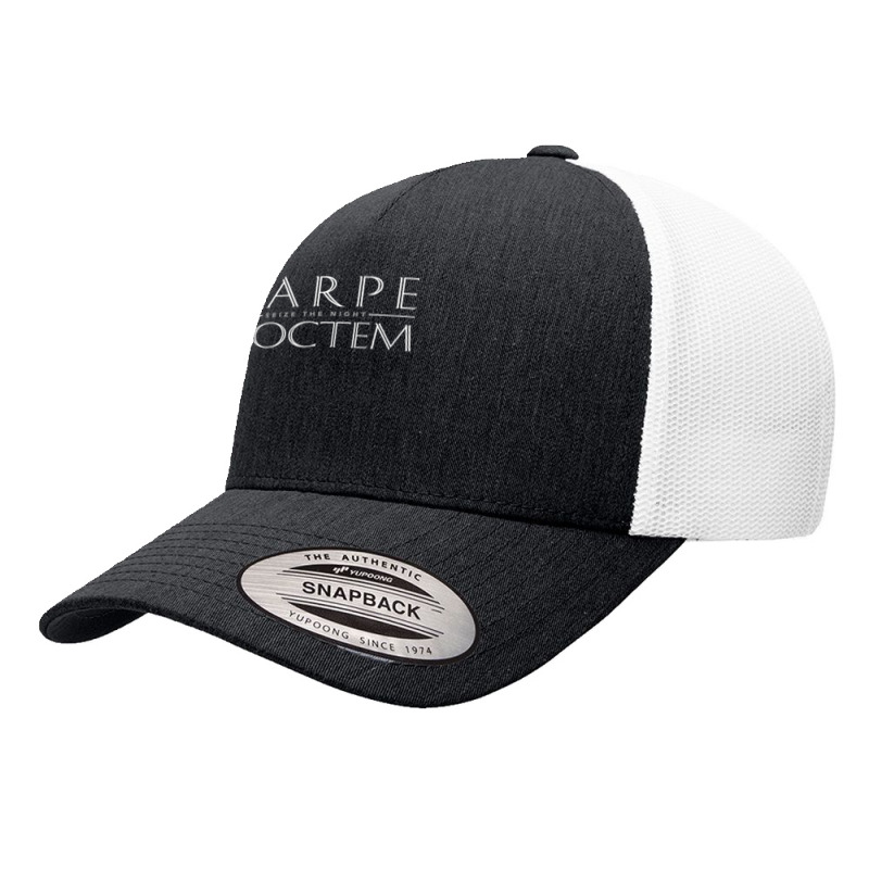 Latin Quote Carpe Noctem Seize The Night Yupoong Trucker Cap by new121 | Artistshot