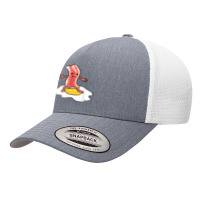 Kawaii Bacon Surfing On Fried Egg Breakfast Egg And Bacon For Fans Yupoong Trucker Cap | Artistshot