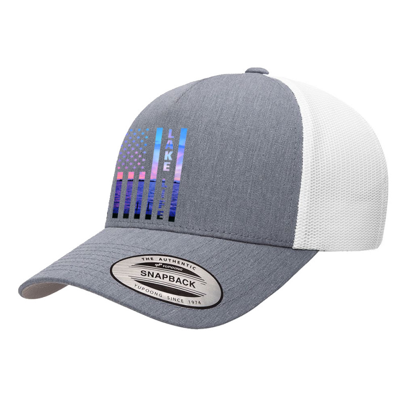 Lake Life American Flag Dock Sunset Wakeboarder Power Boat Yupoong Trucker Cap | Artistshot