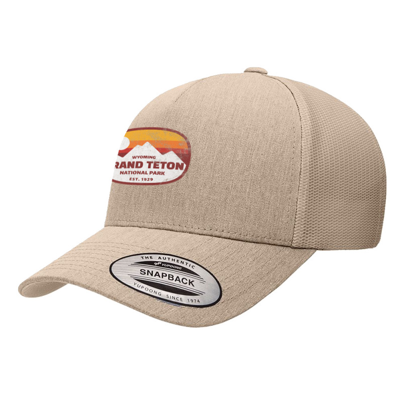 Vintage Grand Teton National Park   Distressed Yupoong Trucker Cap | Artistshot