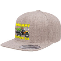 Mommy Of The Birthday Boy Dinosaurs T Rex Monster Truck Characters Car 5 Panel Snapback Cap | Artistshot