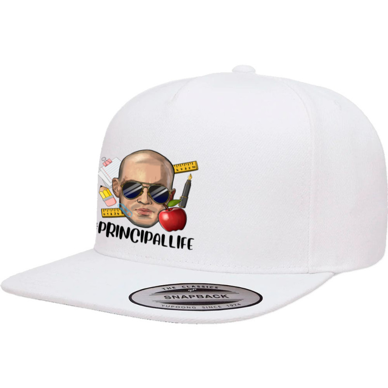 Bald Man Principal Life 5 Panel Snapback Cap | Artistshot