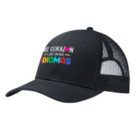 Mi Corazon Late En Dos Idiomas, Bilingual Spanish Teacher T Shirt Pa Trucker Cap | Artistshot