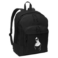 Korean Finger Heart   Love Basic Backpack | Artistshot