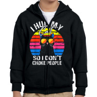 I Hug My Cats So I Don't Punch People Youth Zipper Hoodie | Artistshot