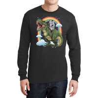 Possum Opossum Riding Dinosaur T Rex Long Sleeve Shirts | Artistshot