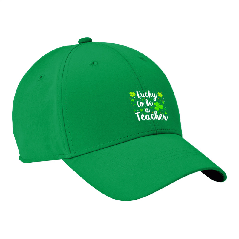 St Patricks Day Teacher  Lucky To Be A Teacher Nike Dri-fit Cap | Artistshot