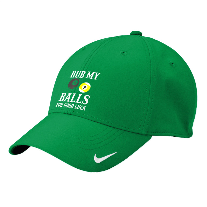 Funny Billiards Tshirt Rub My Balls For Good Luck Nike Dri-fit Cap | Artistshot