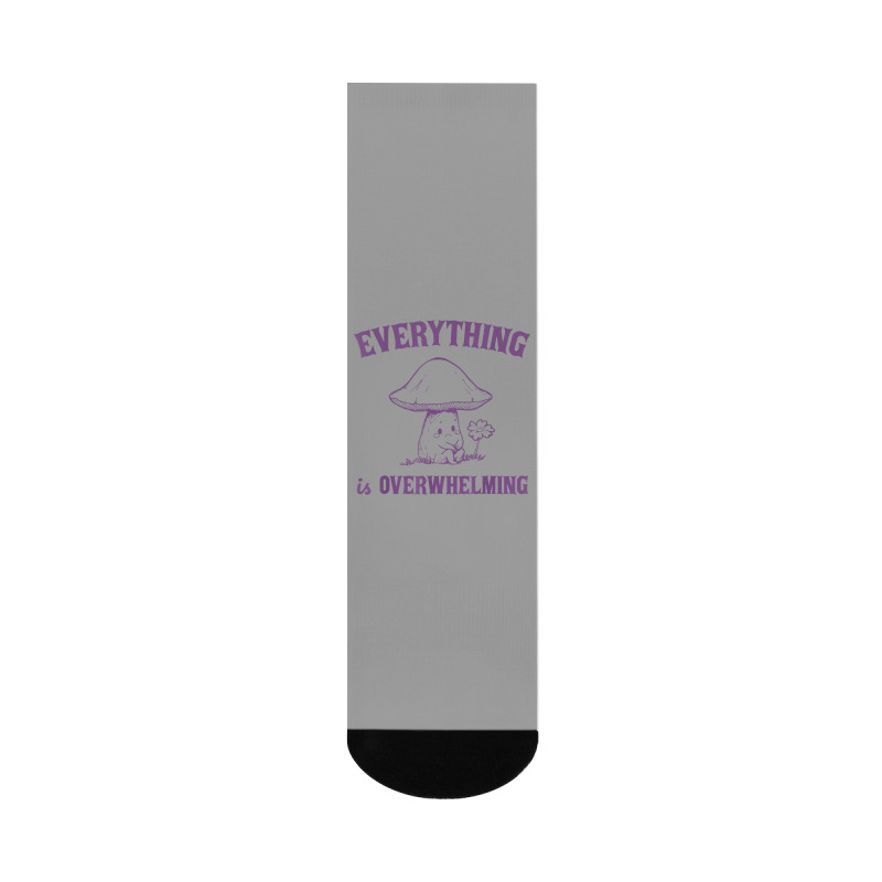 Everything Is Overwhelming Crew Socks | Artistshot