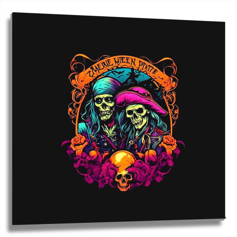 Zombie Pirate Spectral Metal Print Square | Artistshot