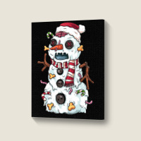 Zombie Snowman Portrait Canvas Print | Artistshot