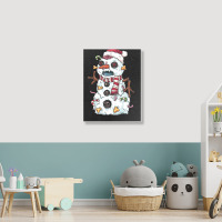 Zombie Snowman Portrait Canvas Print | Artistshot