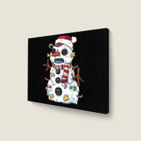 Zombie Snowman Landscape Canvas Print | Artistshot