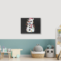 Zombie Snowman Landscape Canvas Print | Artistshot