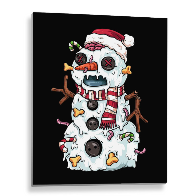 Zombie Snowman Metal Print Vertical | Artistshot