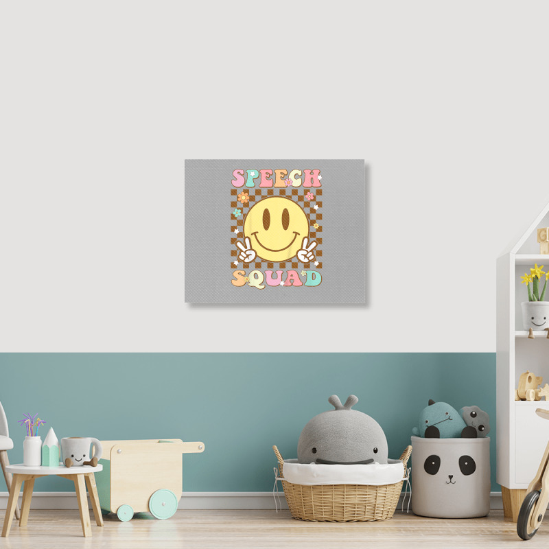 Funny Speech Squad Landscape Canvas Print | Artistshot