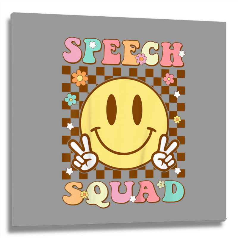 Funny Speech Squad Metal Print Square | Artistshot