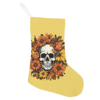 Skull And Flowers Holiday Stocking | Artistshot