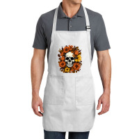 Skull And Flowers Full-length Apron | Artistshot