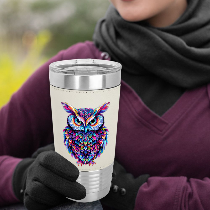 Cute Owl Leatherette Tumbler | Artistshot