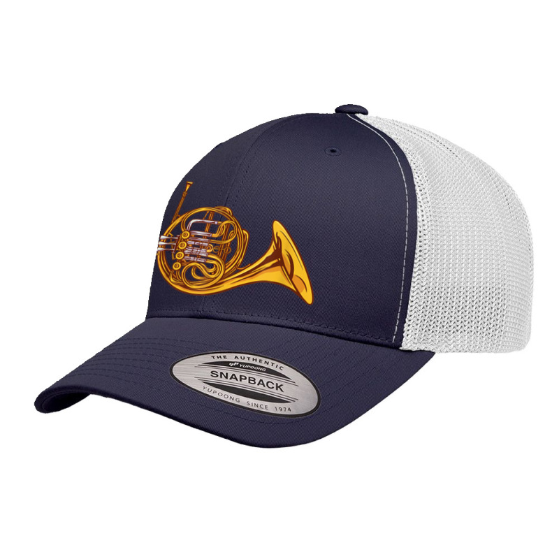 French Horn Instrument Music Retro Trucker Cap by Lambent | Artistshot