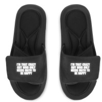 I'm That Crazy Guy Who Only Needs Math To Be Happy Slide Sandal | Artistshot