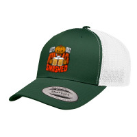 Let's Get Smashed Pumpkin Halloween Drinking Beer Bartender Retro Trucker Cap | Artistshot