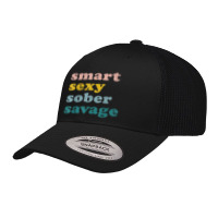 Retro Vintage Smart Sexy Sober Savage Recovery Retro Trucker Cap | Artistshot