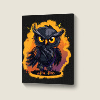 Owl Art Portrait Canvas Print | Artistshot