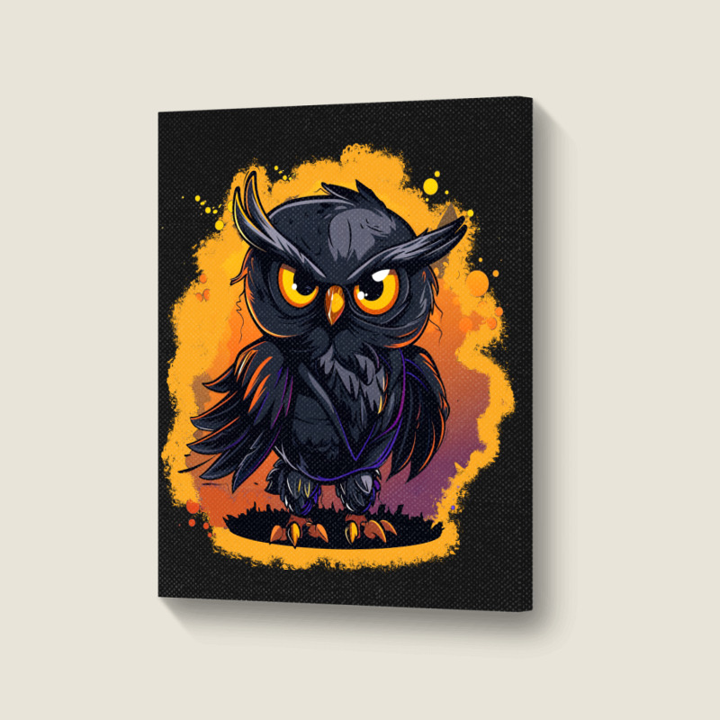 Owl Art Portrait Canvas Print | Artistshot