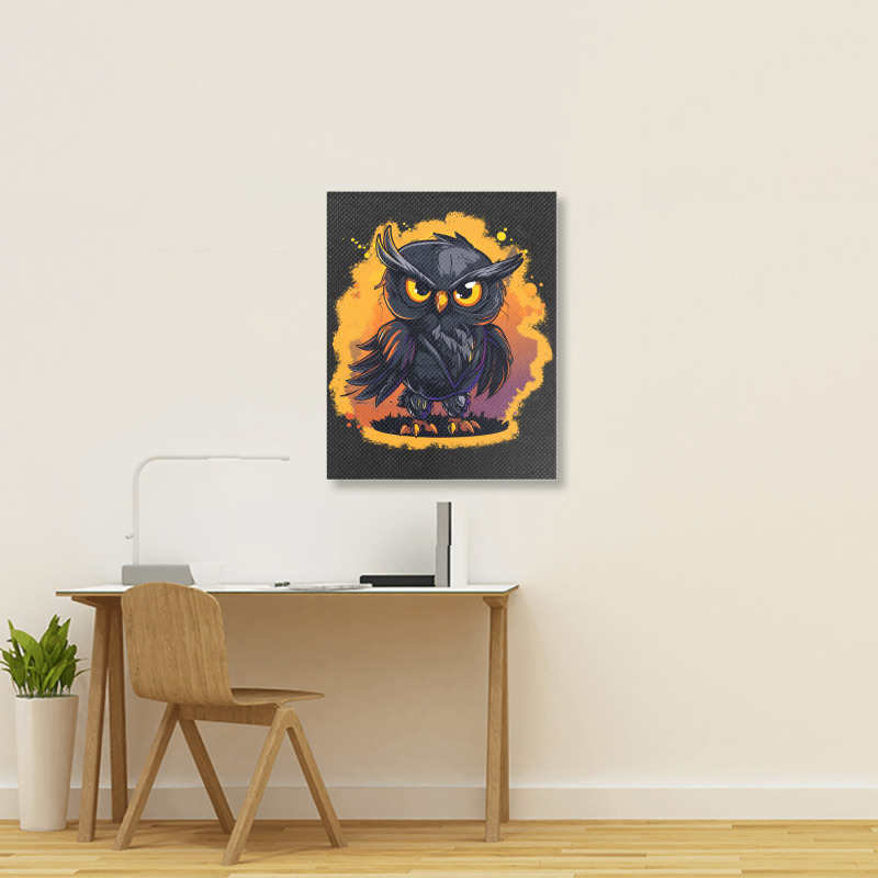 Owl Art Portrait Canvas Print | Artistshot