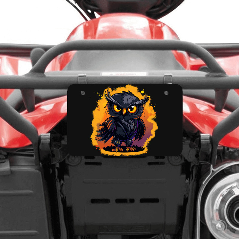 Owl Art Atv License Plate | Artistshot