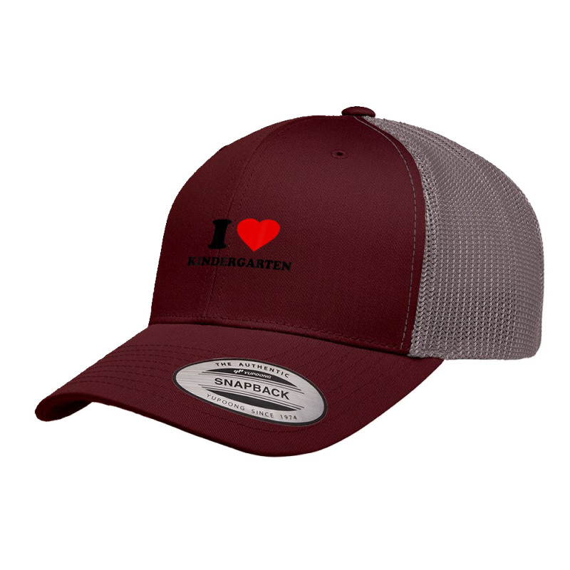 I Love Kindergarten Retro Trucker Cap by laughingtuy | Artistshot