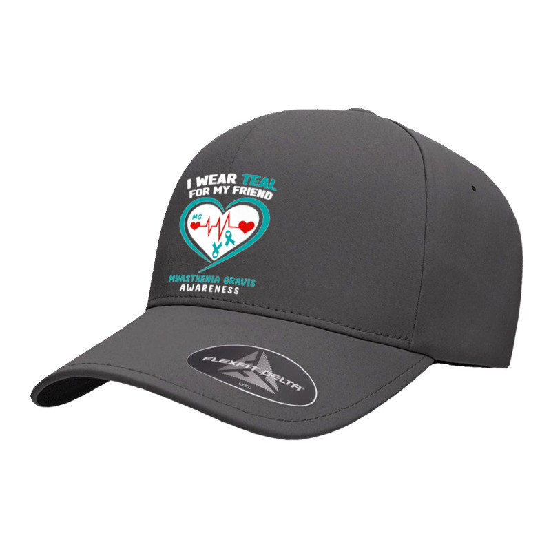 I Wear Teal For My Friend Myasthenia Gravis Awareness Premium T Shirt Seamless Cap | Artistshot