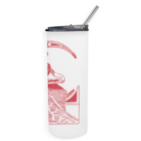 Lady Sitting On Crescent Moon Skinny Tumbler | Artistshot