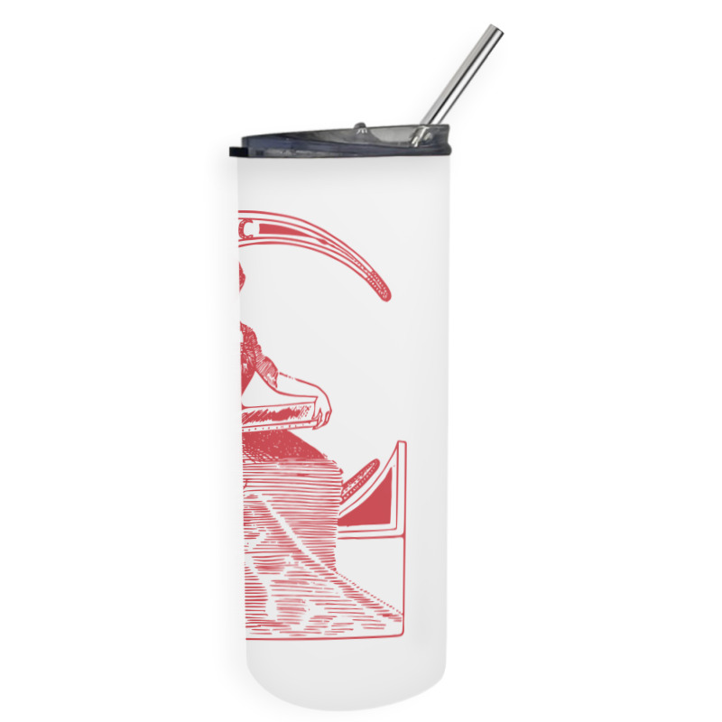 Lady Sitting On Crescent Moon Skinny Tumbler | Artistshot