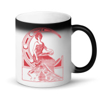 Lady Sitting On Crescent Moon Magic Mug | Artistshot