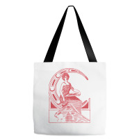 Lady Sitting On Crescent Moon Tote Bags | Artistshot