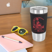 Lady Sitting On Crescent Moon Leatherette Tumbler | Artistshot