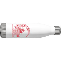 Lady Sitting On Crescent Moon Stainless Steel Water Bottle | Artistshot