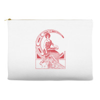 Lady Sitting On Crescent Moon Accessory Pouches | Artistshot