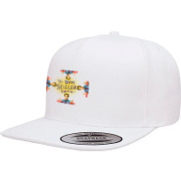 Character Animated Cross Triangle Gifts Women 5 Panel Snapback Cap | Artistshot