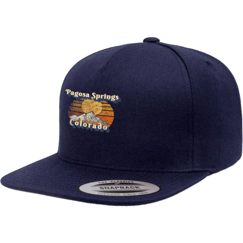 Pagosa Springs Colorado Retro Mountain Sunset Styled T Shirt 5 Panel Snapback Cap | Artistshot