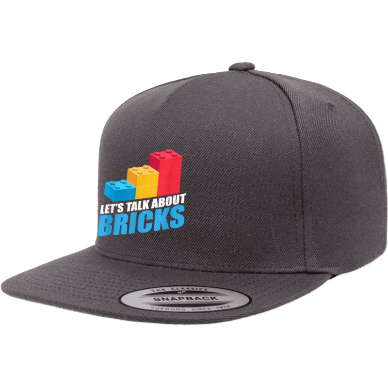 Building Bricks Blocks Fan Master Builder Bricklayer Son Toy T Shirt 5 Panel Snapback Cap | Artistshot